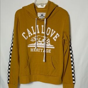 Reflex Cali Love Heritage Men's Large Hoodie Mustard Yellow Sweatshirt